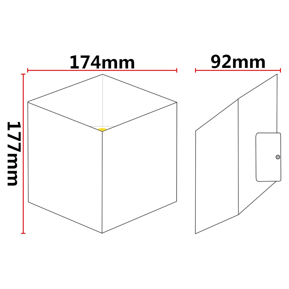 LED outdoor wall light ARNIS, 3+3W, 3000K, IP65, black/gold