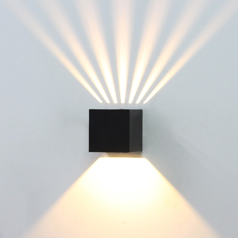 LED outdoor wall light ULT, 6W, 180°, 3000K, IP65, black