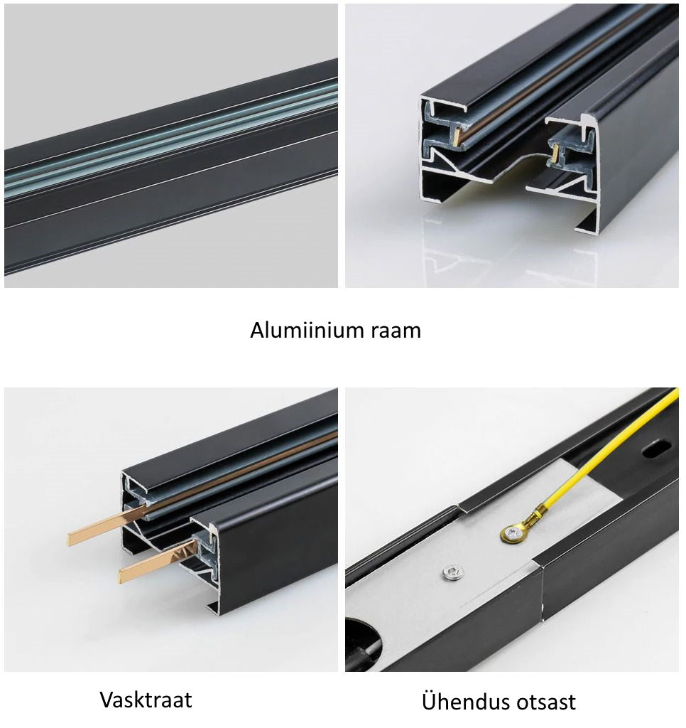 1 phase track 2m, black