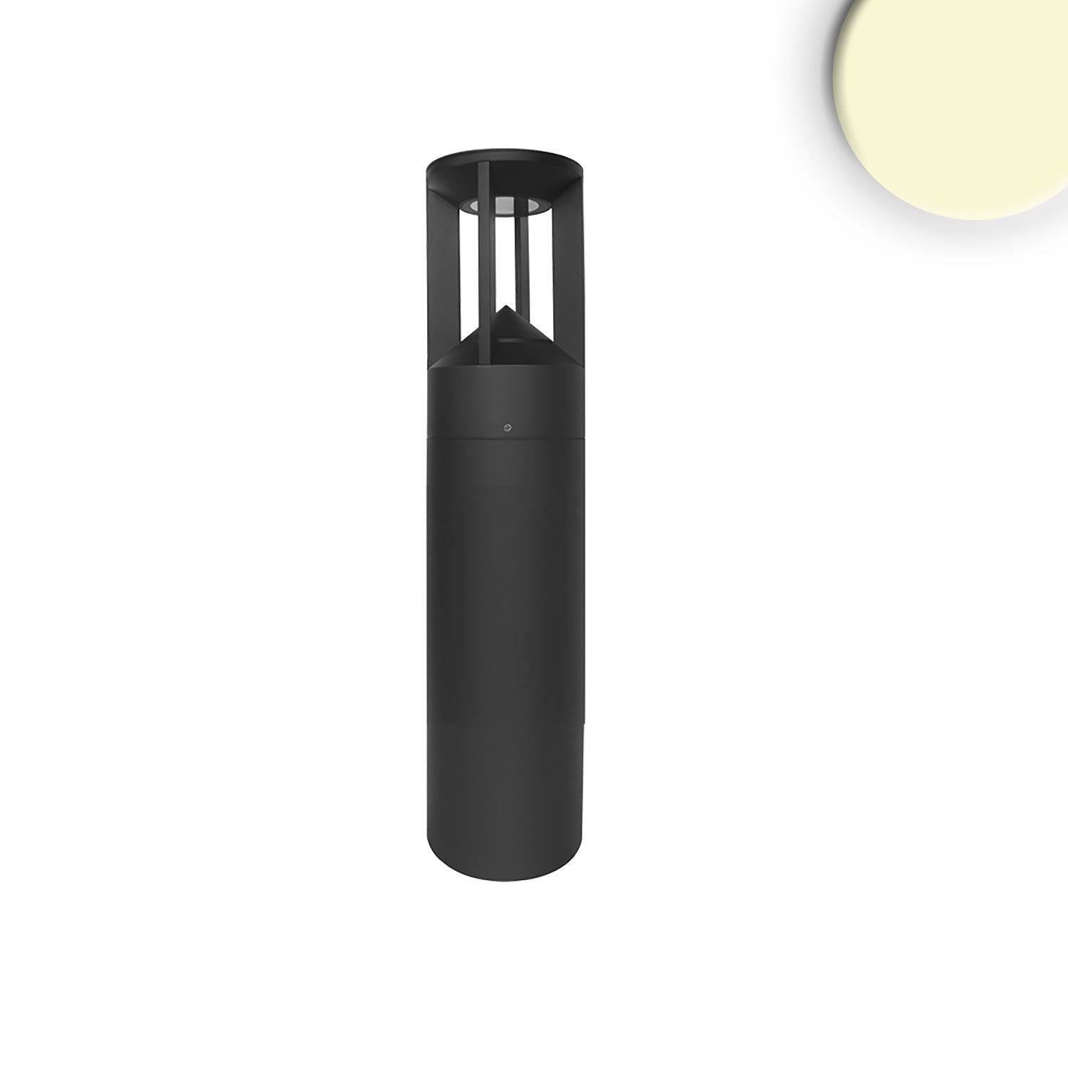 LED street light bollard-4, 9W, 3000K, 330lm, 120°, IP54, 40cm, sandblack