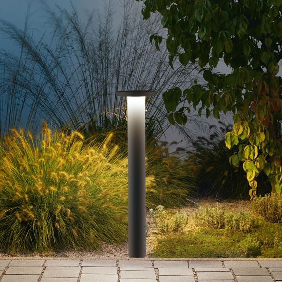 LED outdoor bollard light MENGEN 600, 12W, 360°, 3000K, Ø150x600mm, IP65, black