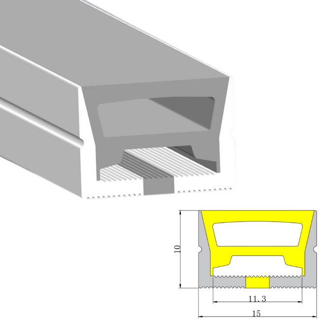 Silicon LED profile 15*10mm /Meter