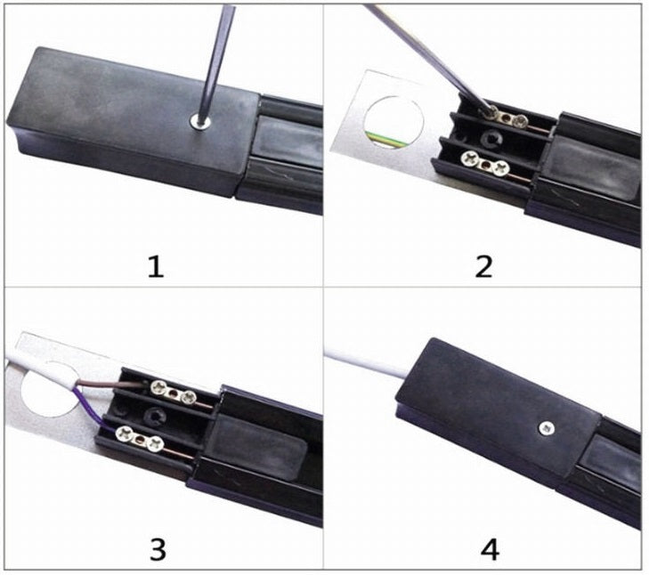 1 phase track 2m, white