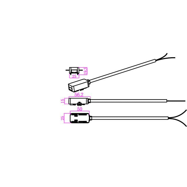 MAGNET SLIM track rail input mould, black