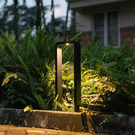 LED outdoor bollard light LUGAU, 7W, 3000K, IP65, 160x55x600mm, black
