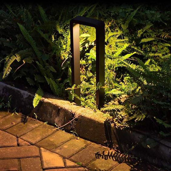 LED outdoor bollard light LUGAU, 7W, 3000K, IP65, 160x55x600mm, black