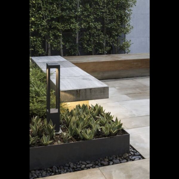LED outdoor bollard light KLTZ, 7W, 360°, 3000K, 110x110x600mm, IP65, black