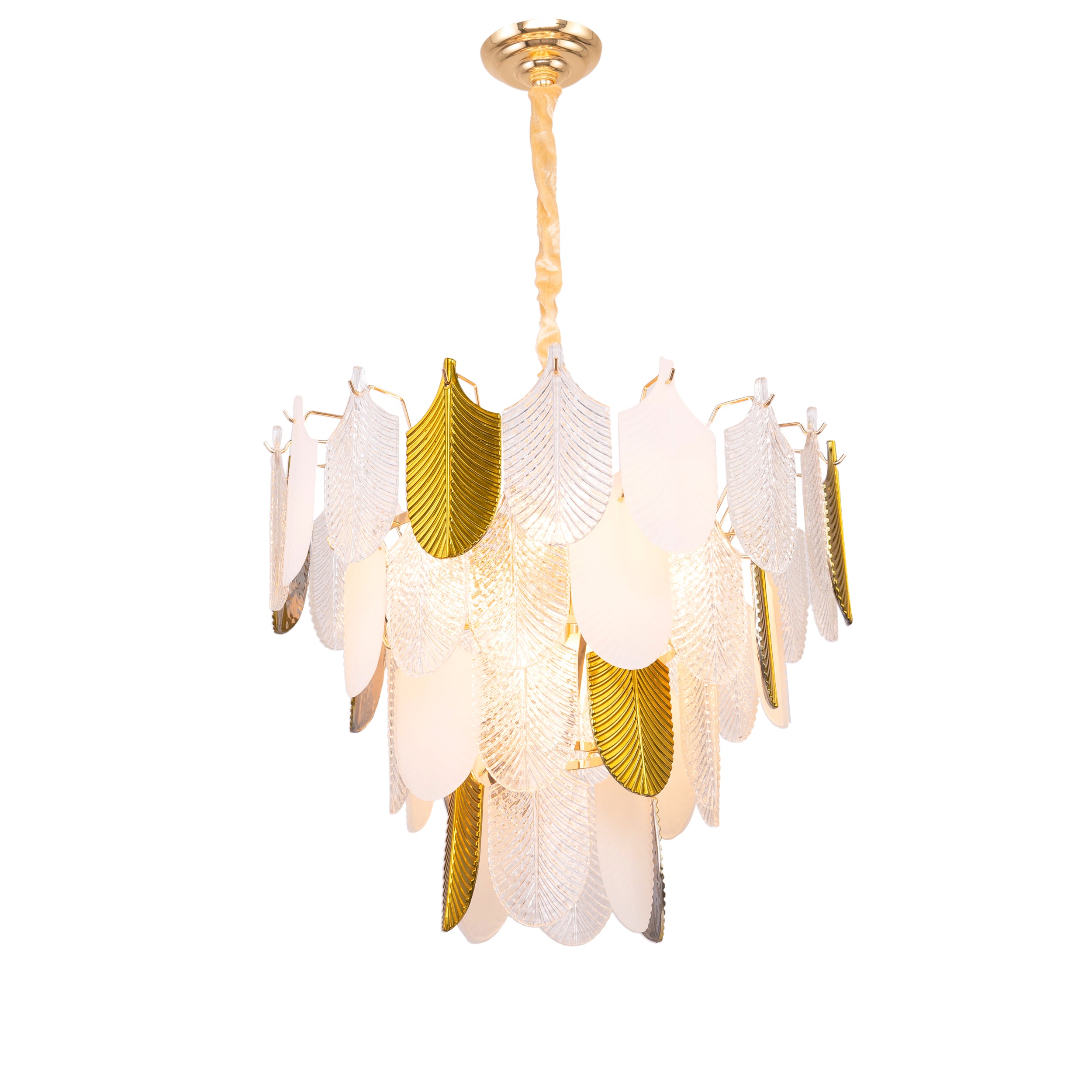 Haxa chandelier, 12 bulbs, gold