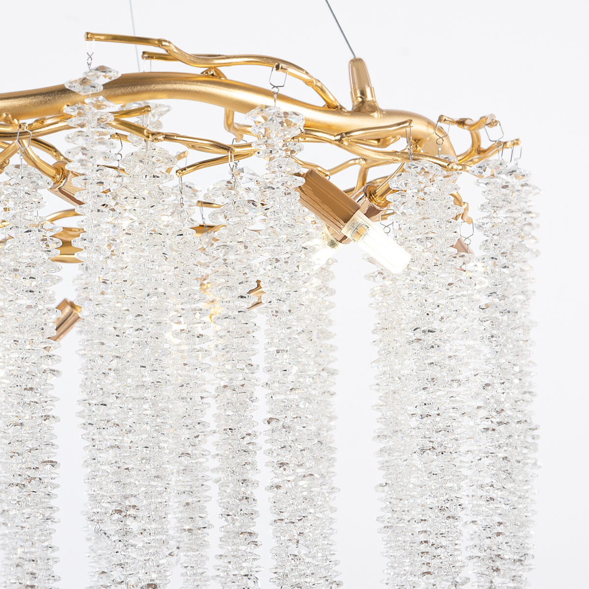 Shera chandelier, 10 bulbs, gold