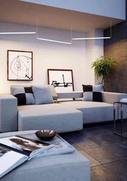 Aluminium profile 3m, pendant, Ø60x30mm, silver, with cover and end caps