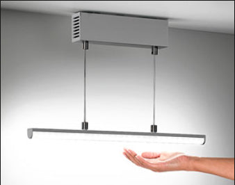 Aluminium profile 3m, pendant, Ø60x30mm, silver, with cover and end caps