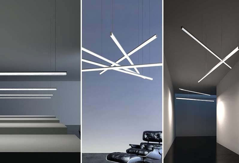 Aluminium profile cable 2m, 2pcs, silver