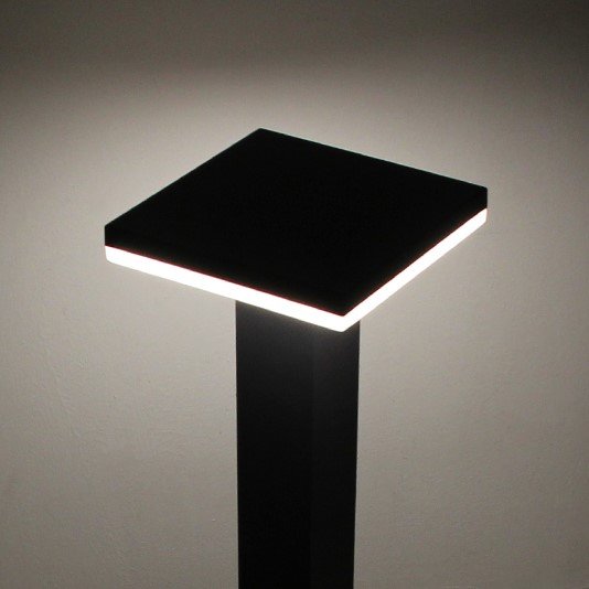 LED outdoor bollard light MENDIG, 12W, 360°, 3000K, 150x150x600mm, IP65, black