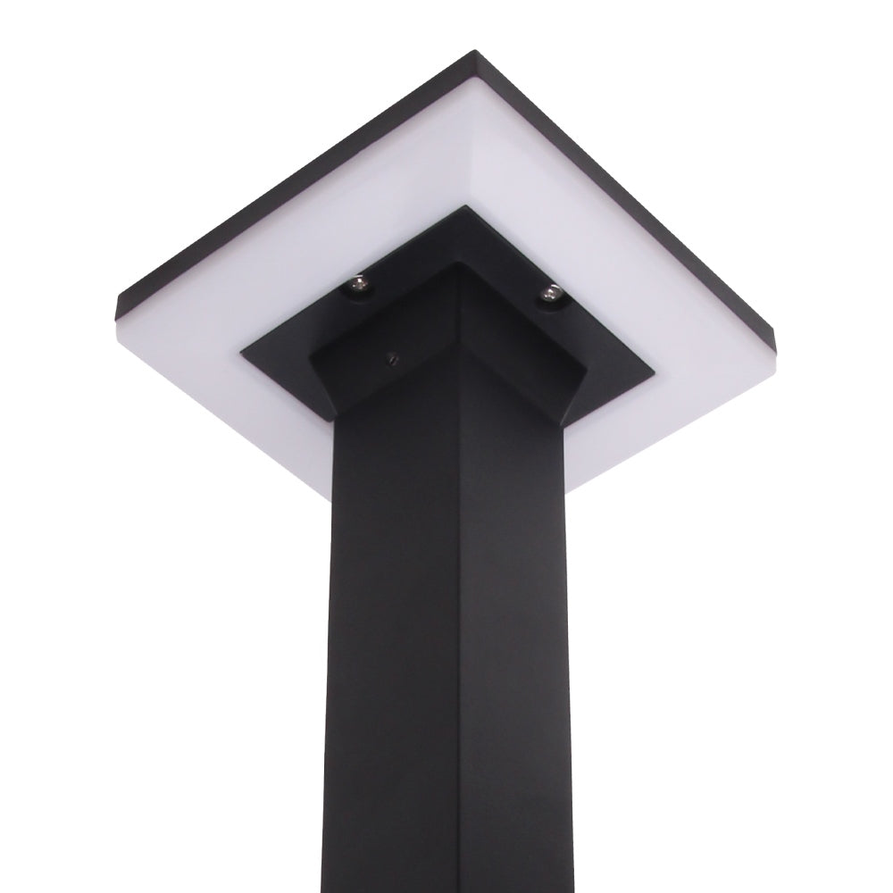 LED outdoor bollard light MENDIG, 12W, 360°, 3000K, 150x150x600mm, IP65, black