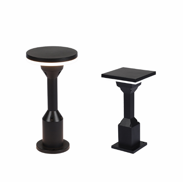 LED outdoor bollard light SELB square 800, 12W, 360°, 3000K, 150x150x800mm, IP65, black