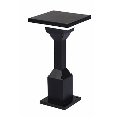 LED outdoor bollard light SELB square 800, 12W, 360°, 3000K, 150x150x800mm, IP65, black