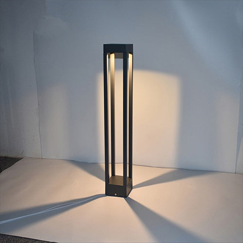 LED outdoor bollard light LINDEN 600, 7W, 360°, 3000K, 110x110x600mm, IP65, black
