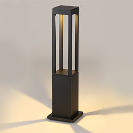 LED outdoor bollard light KLTZ, 7W, 360°, 3000K, 110x110x600mm, IP65, black