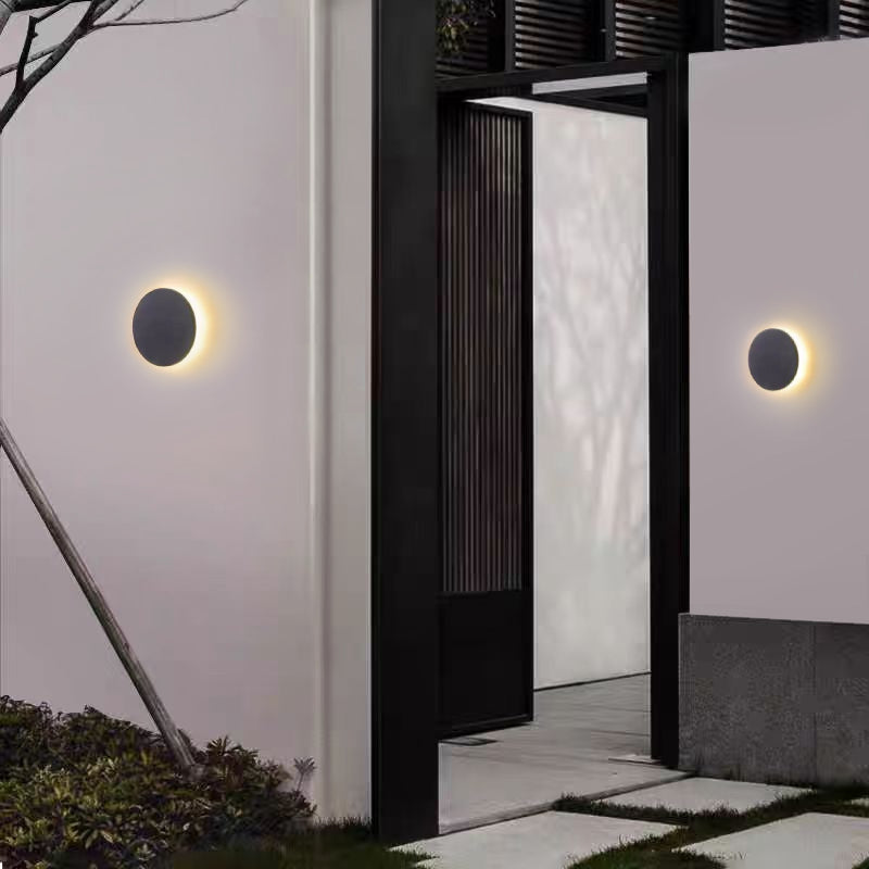 LED outdoor wall light SEESEN, 12W, 360°, 3000K, IP65, white
