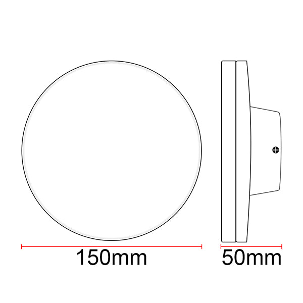 LED outdoor wall light SEESEN, 12W, 360°, 3000K, IP65, white
