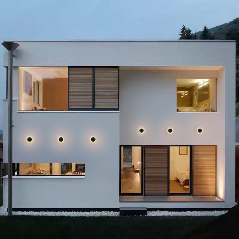 LED outdoor wall light SEESEN, 12W, 360°, 3000K, IP65, white