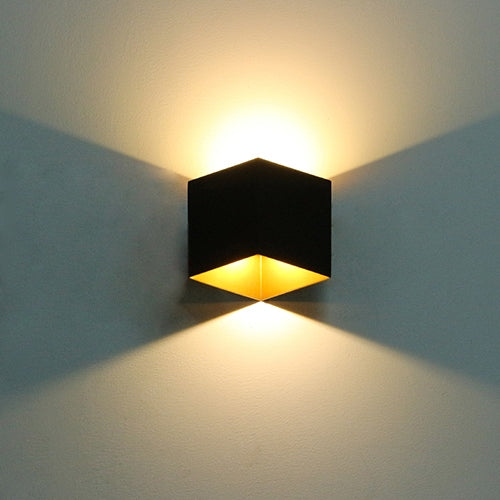 LED outdoor wall light ARNIS, 3+3W, 3000K, IP65, black/gold