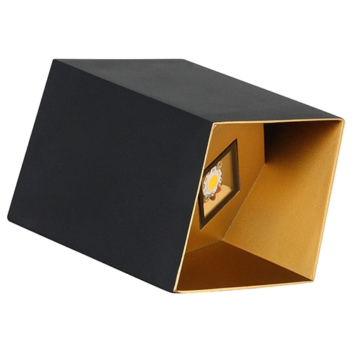 LED outdoor wall light ARNIS, 3+3W, 3000K, IP65, black/gold