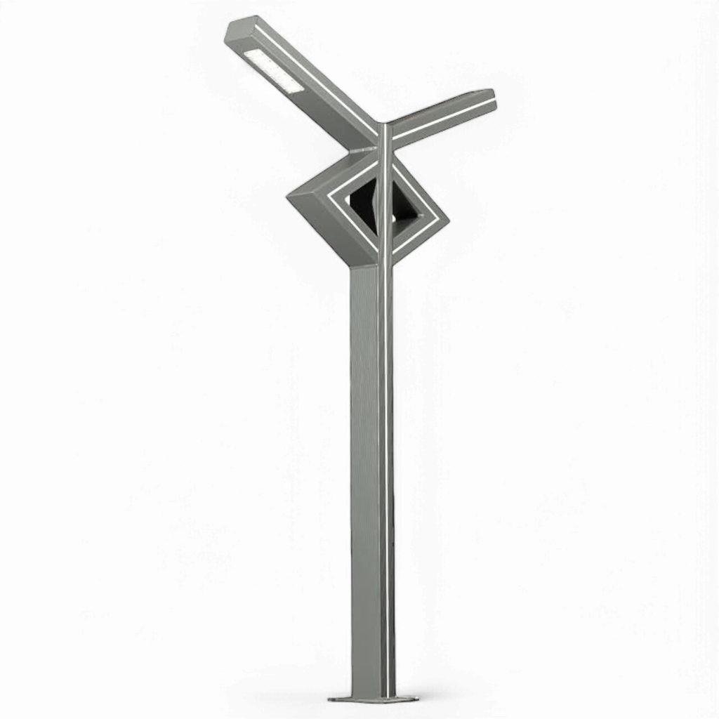 Outdoor City Pole Light ULT 2*30W + 95W LED Profile