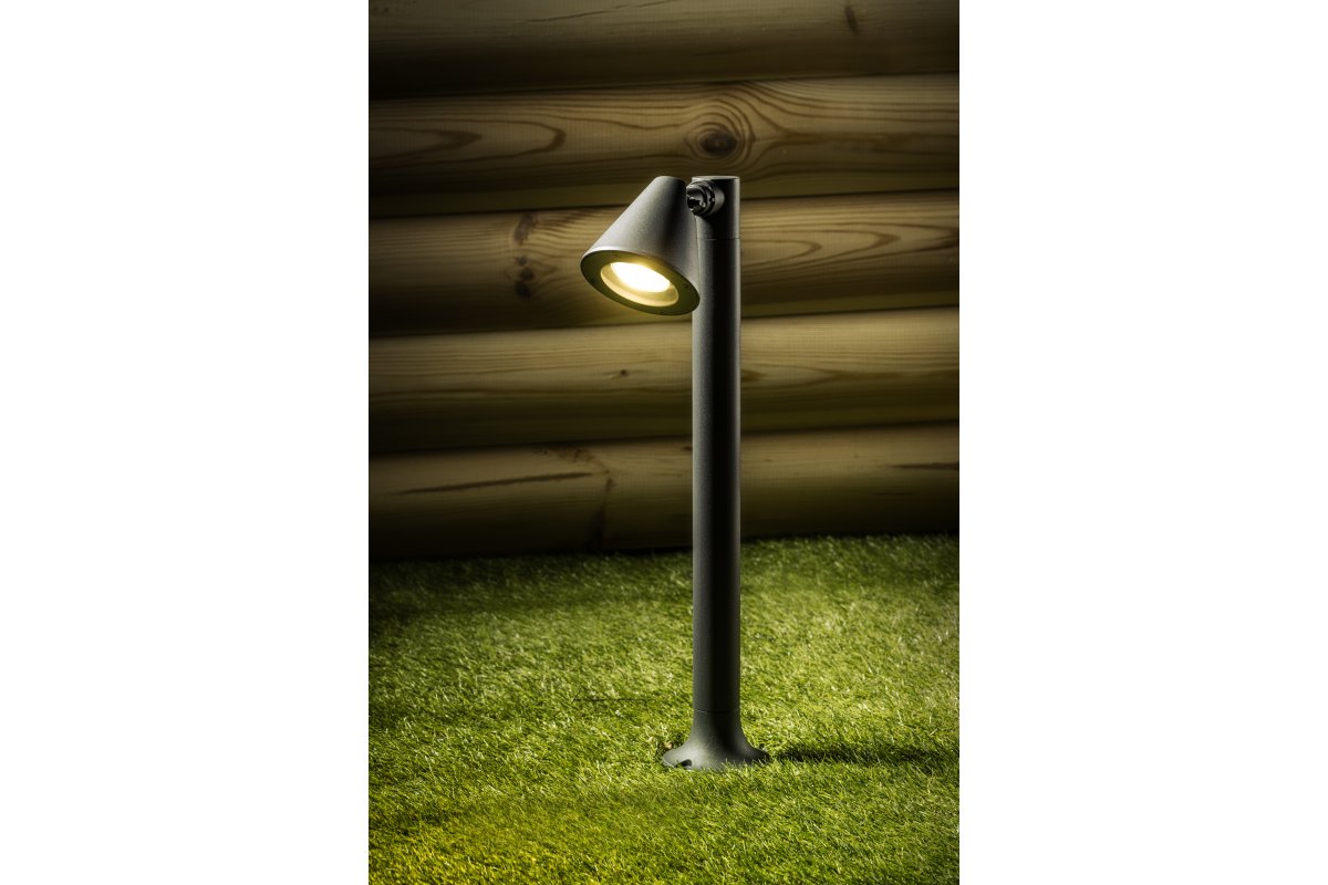 Garden light LUSTINO-P 80 GU10, 80cm, IP44, graphite grey