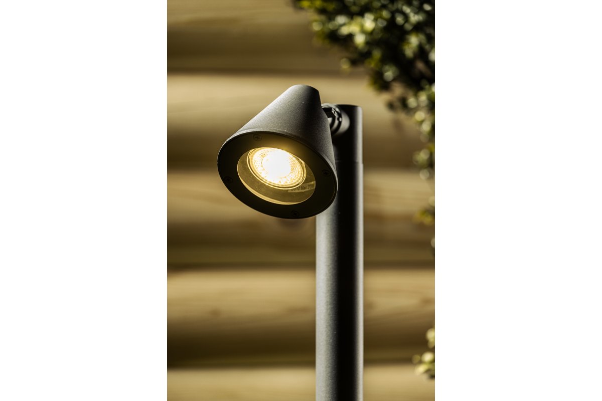 Garden light LUSTINO-P 80 GU10, 80cm, IP44, graphite grey
