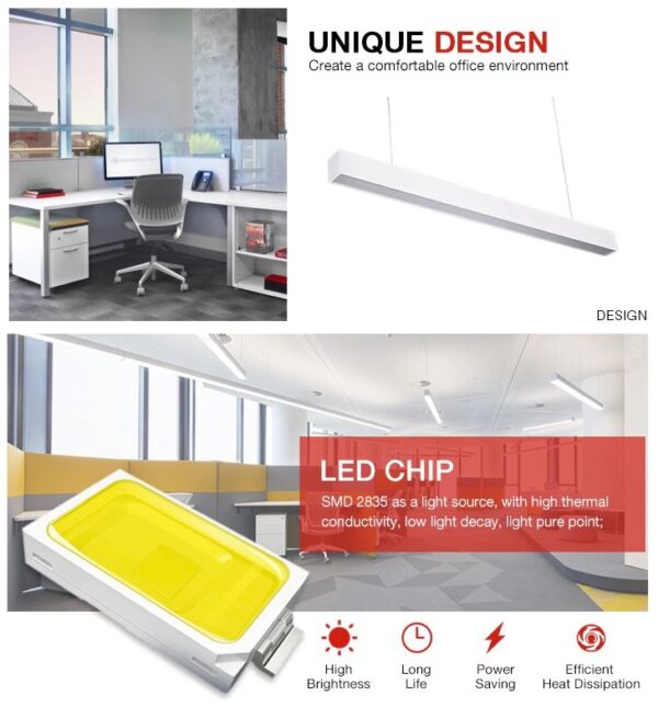 LED linear light XA-MILES 30W, 4000K, 3600lm, 120cm, white