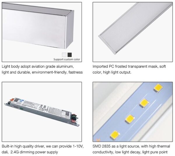 LED linear light XA-MILES 30W, 4000K, 3600lm, 120cm, white