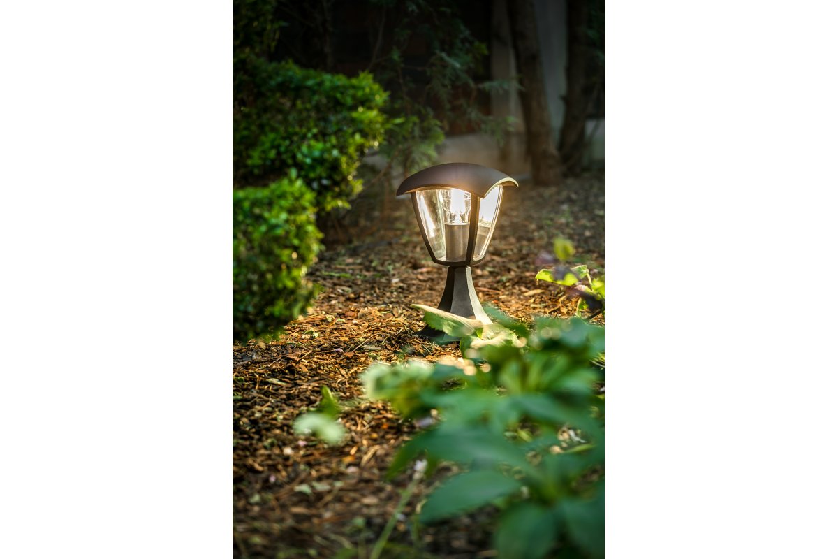 Garden light MARINA-PS E27, 30cm, IP54, bollard black