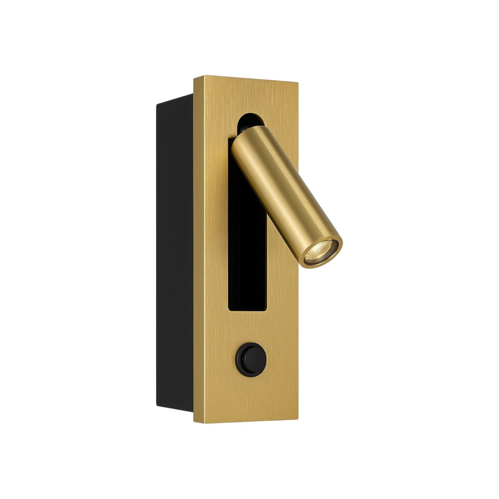 Bedside Reading Wall Lamp 3W 3000K Brushed Gold