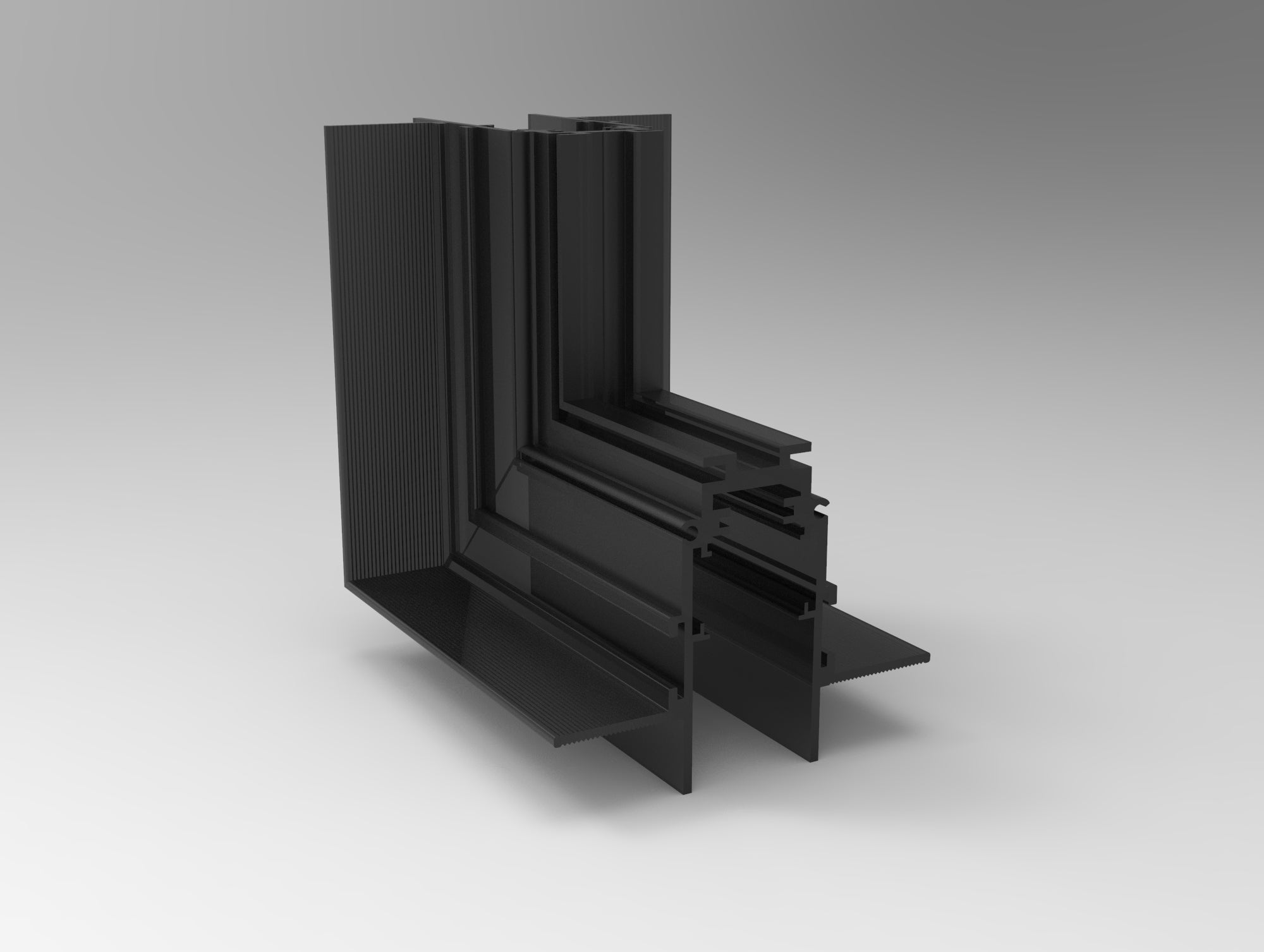 MAGNET track rail MIMI OUT corner, black