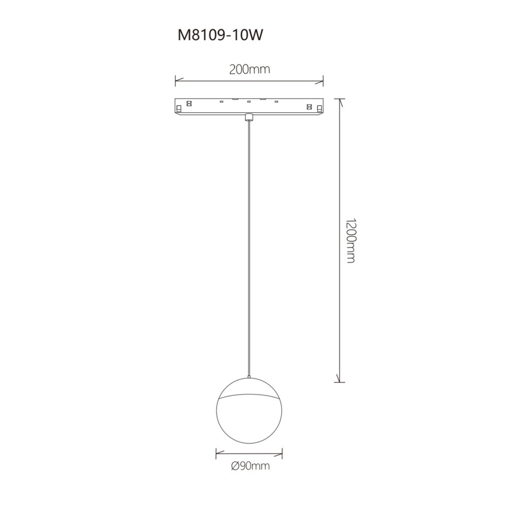 Magnetic drop light sphere pendant ULT 10W