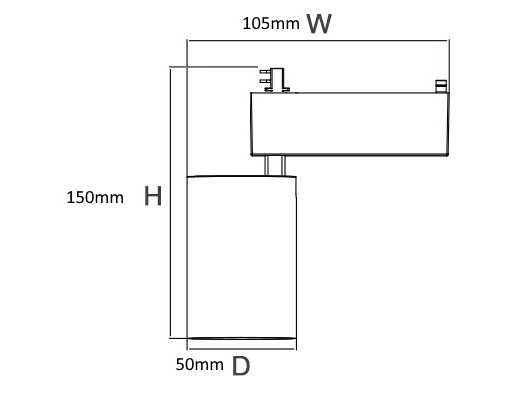 LED track light MINI 7W, 3000K, 1F, white