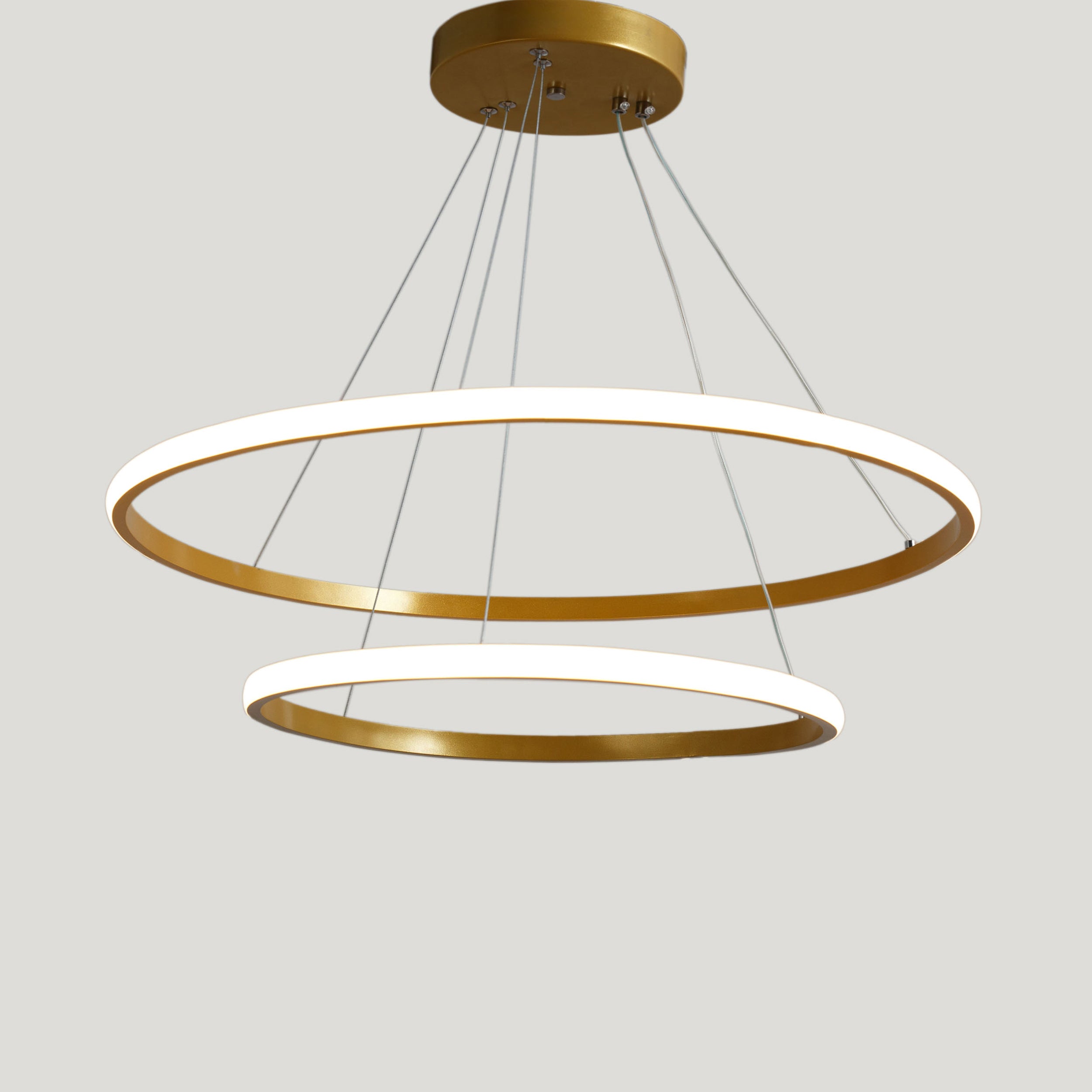 Tyrion 2-bulb chandelier, gold