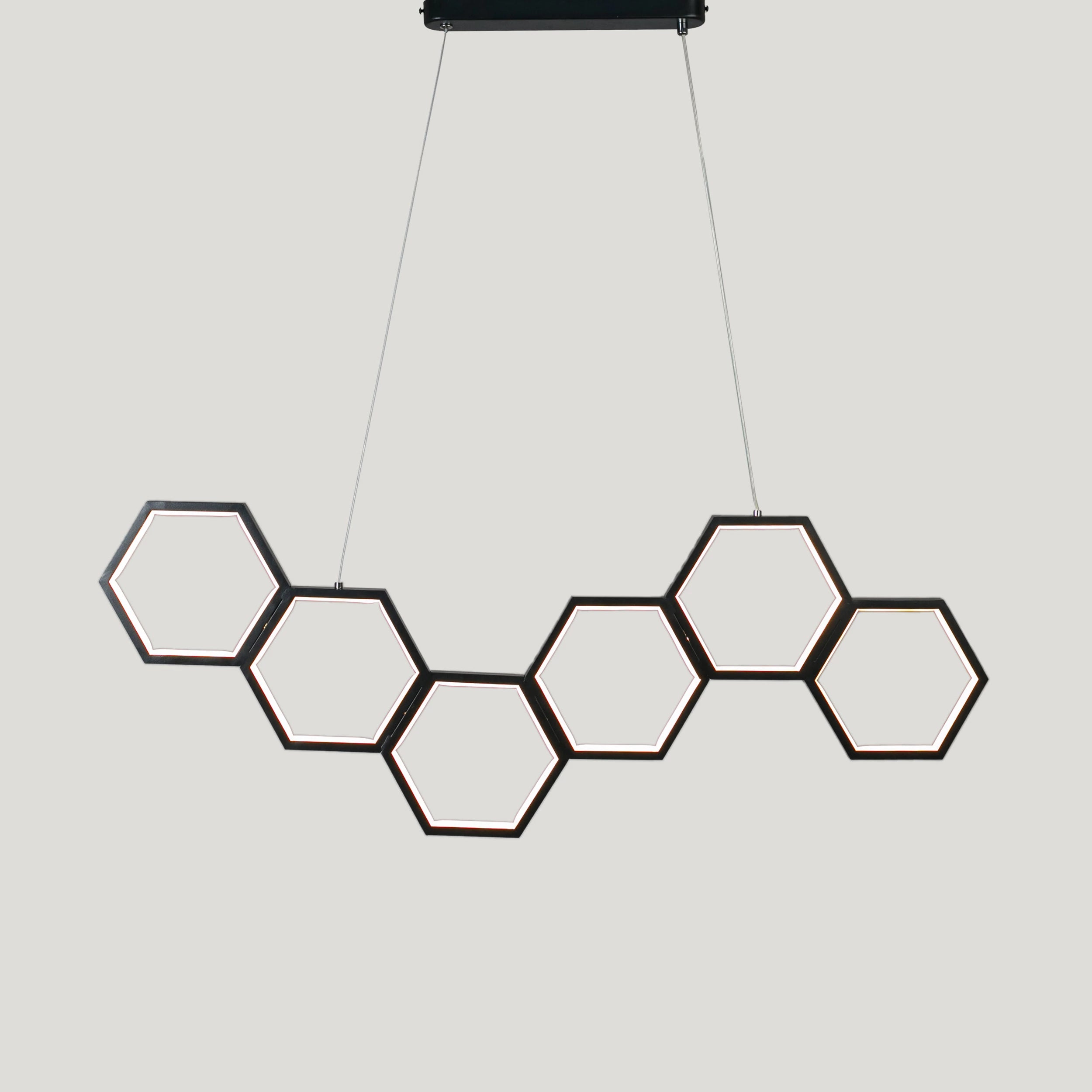 Luxex chandelier, 6 bulbs, black