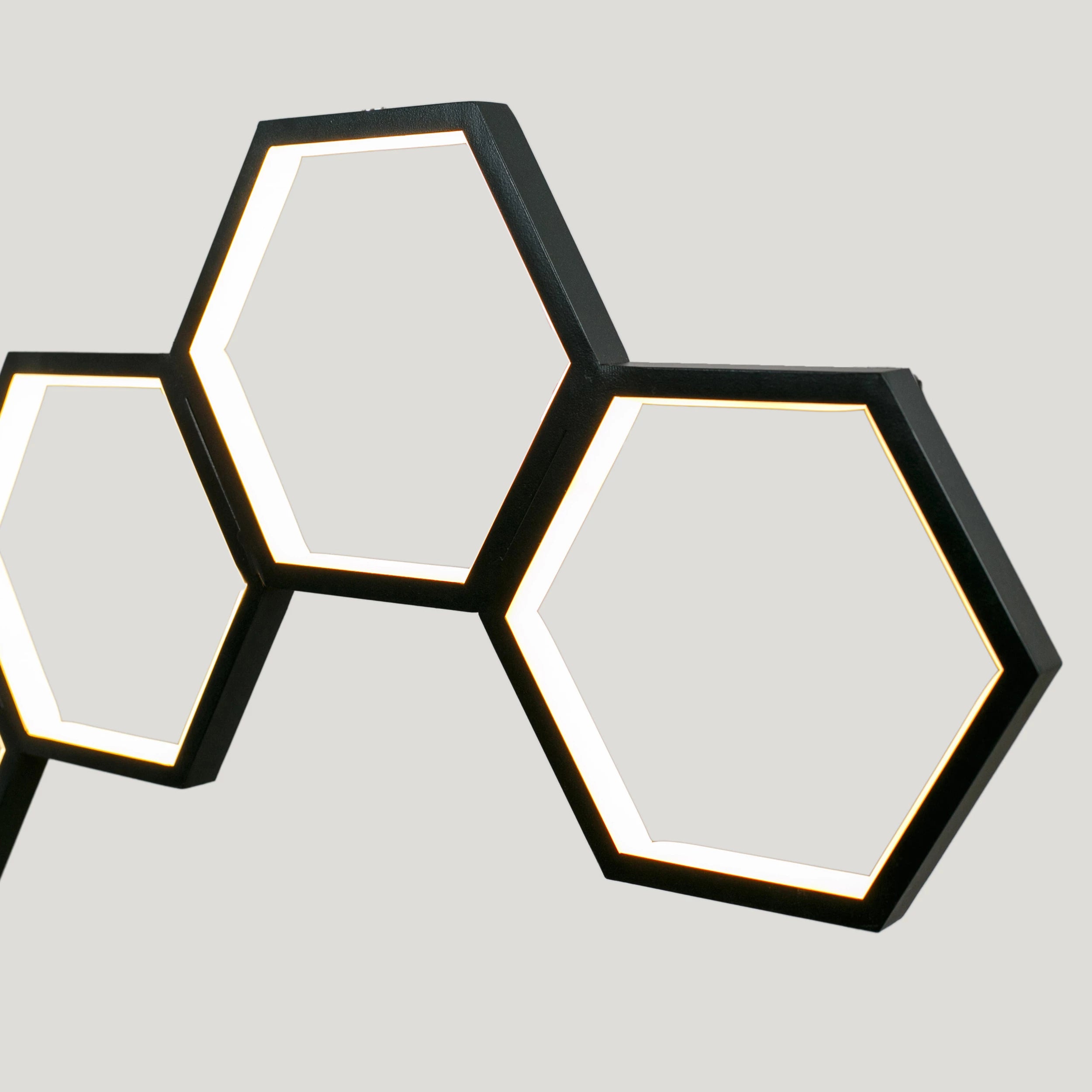 Luxex chandelier, 6 bulbs, black