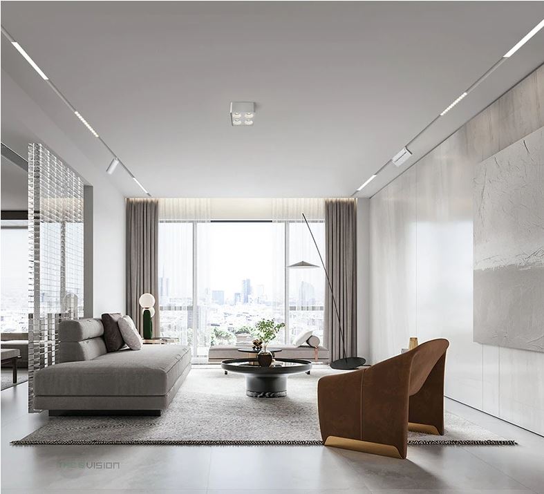 MAGNET track rail MIMI, recessed, 3m, white