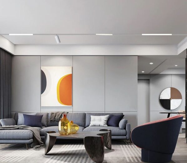 MAGNET LED track light linear FLOOD “I” 48W, 4000K, 1205x45x22mm, white