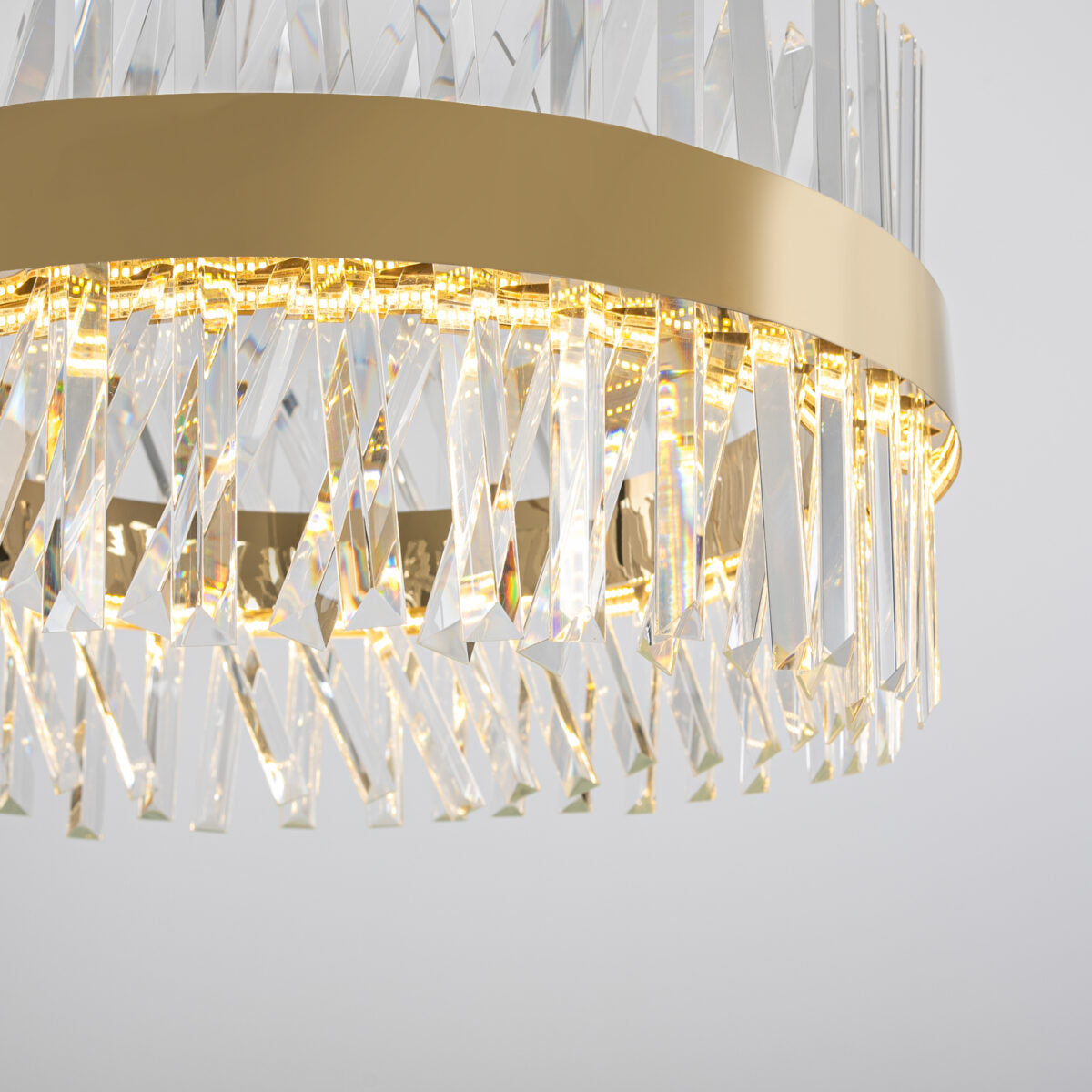 Lyra chandelier, 1 bulb, gold