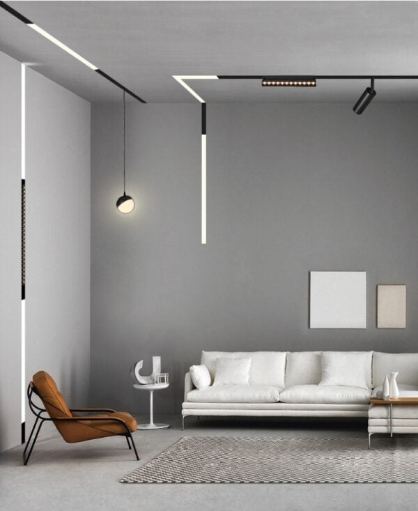 MAGNET LED track light linear FLOOD “I” 12W, 3000K, 305x45x22mm, black