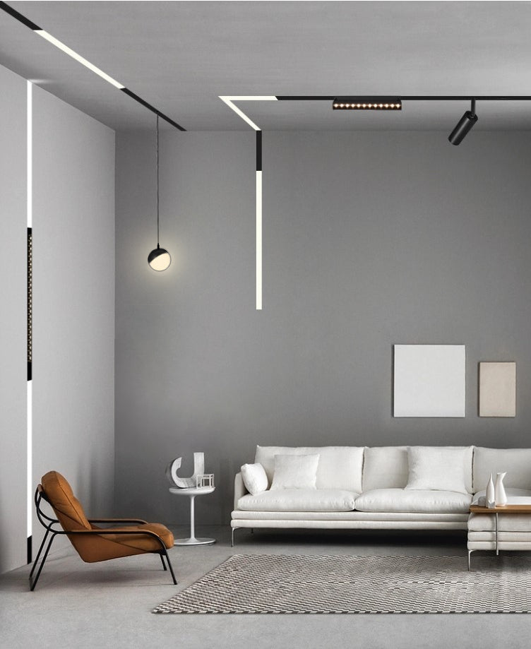 MAGNET LED track light linear FLOOD“I” FLEX 6W, 2700K, DALI DIM, 110x105x22mm, black