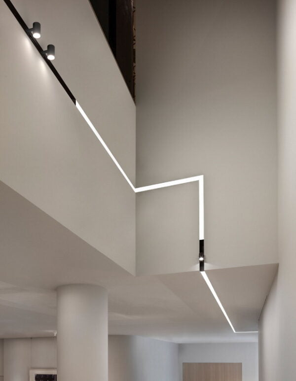 MAGNET LED track light linear FLOOD “I” 36W, 3000K, 905x45x22mm, black