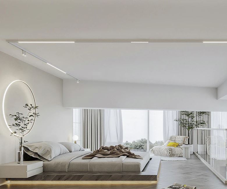 MAGNET track rail UENI, surface, 3m, white