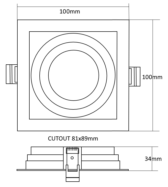 LED recessed light ULT MR16, black