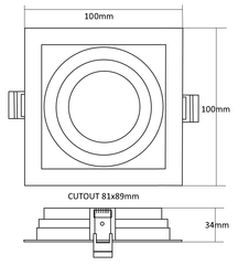 LED recessed light ULT MR16, black