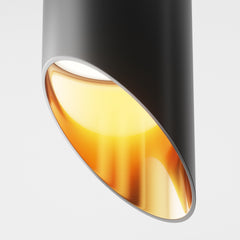 Ceiling light ULT MR16, 150mm, black/gold
